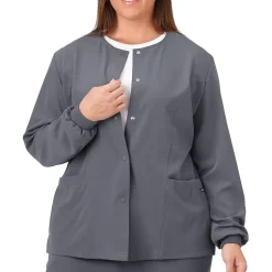 Jockey 2356 Snap Front Womens Plus Scrub Jackets