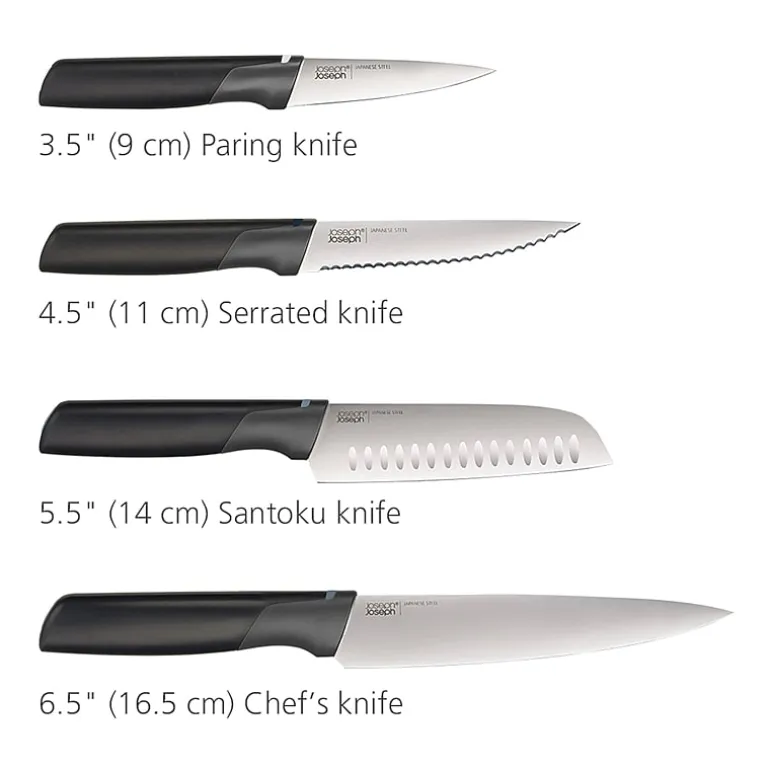 Joseph Joseph Folio Plus Colour Coded Knife & Chopping Board 8-pc. Set