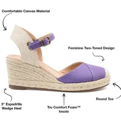 Journee Collection Ashlyn Womens Round Wedge Heel Pumps