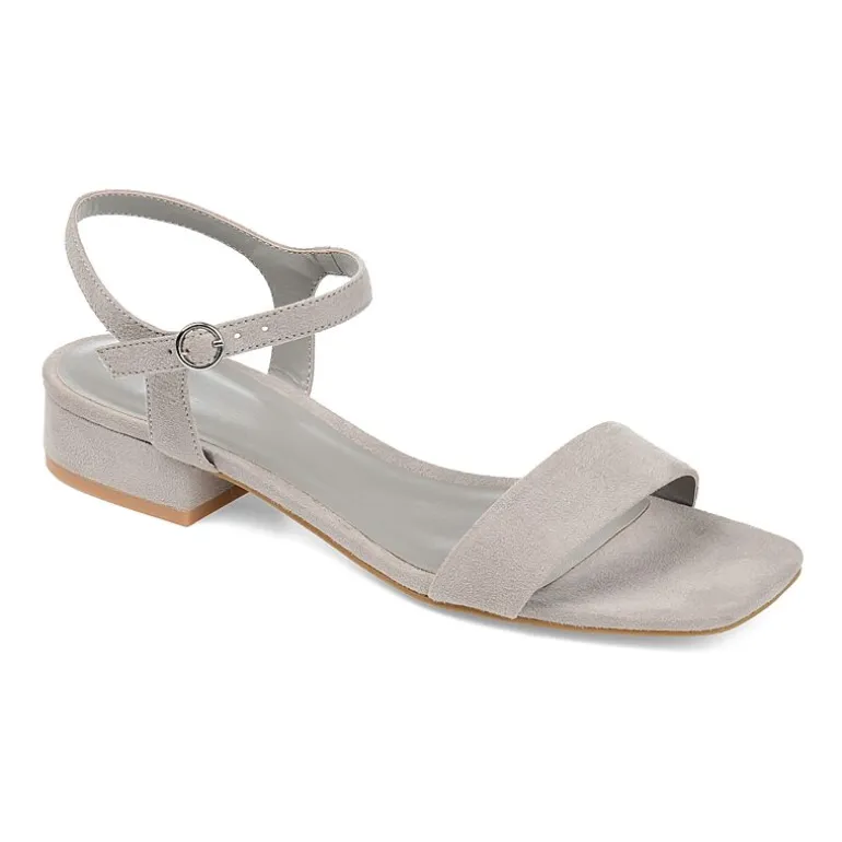 Journee Collection Beyla Womens Round Open Toe Block Heel Pumps