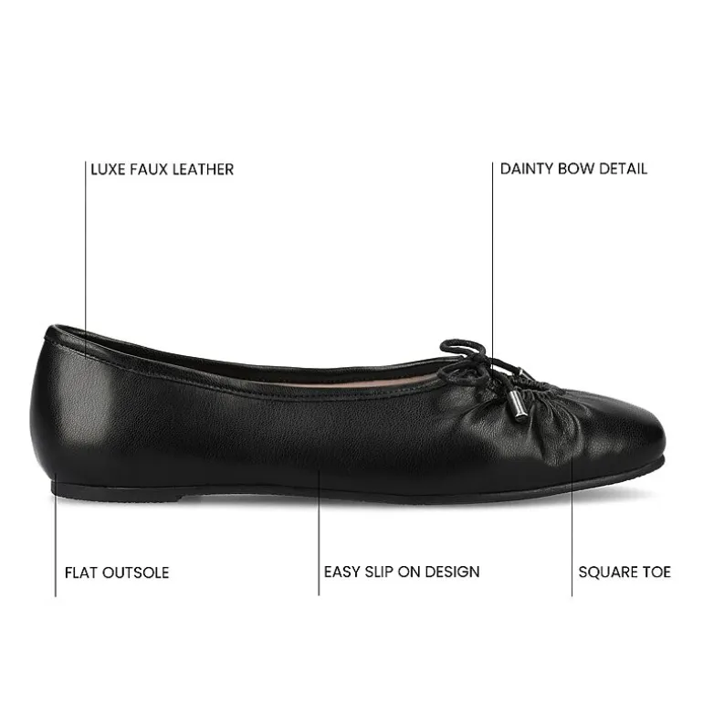 Journee Collection Callee Womens Square Ballet Flats