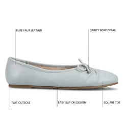 Journee Collection Callee Womens Square Ballet Flats