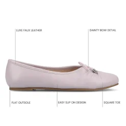 Journee Collection Callee Womens Square Ballet Flats