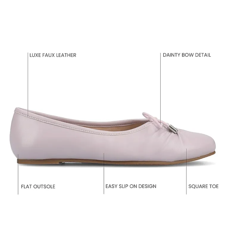Journee Collection Callee Womens Square Ballet Flats