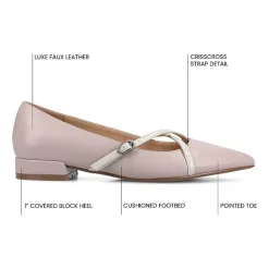 Journee Collection Camby Womens Pointed Closed Toe Ballet Flats