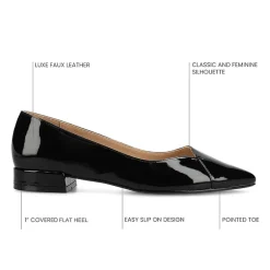 Journee Collection Carmin Womens Pointed Closed Toe Ballet Flats