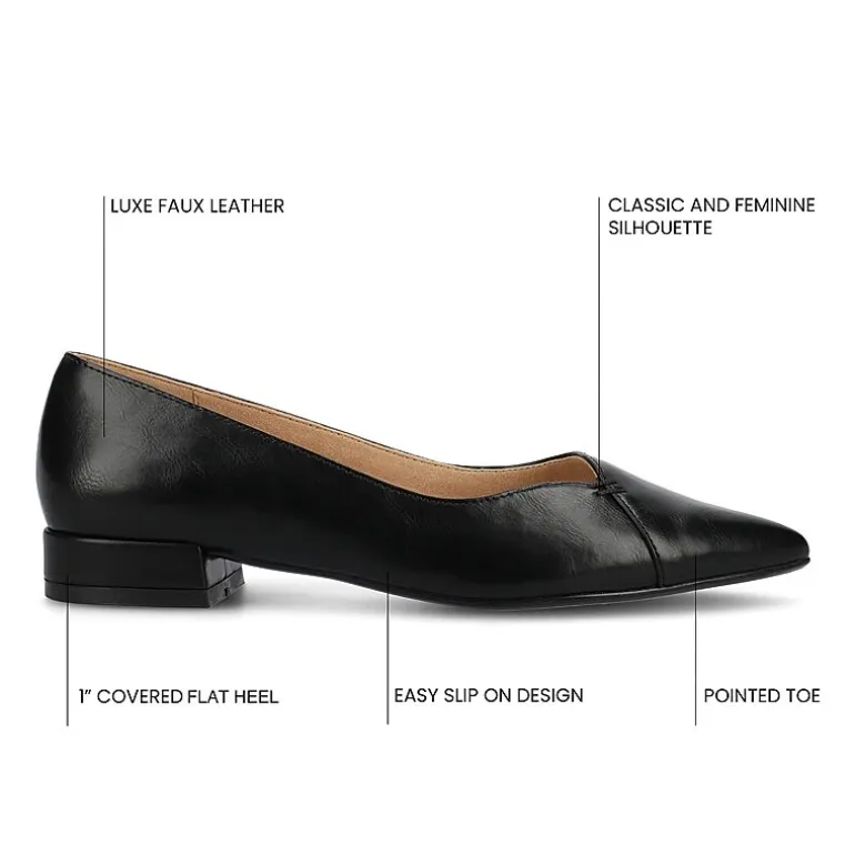 Journee Collection Carmin Womens Pointed Closed Toe Ballet Flats