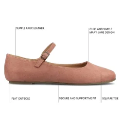 Journee Collection Carrie Womens Square Mary Jane Shoes