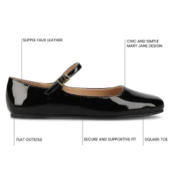 Journee Collection Carrie Womens Square Mary Jane Shoes