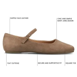 Journee Collection Carrie Womens Square Mary Jane Shoes