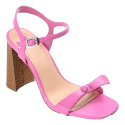 Journee Collection Dianne Womens Round Open Toe Stacked Heel Pumps