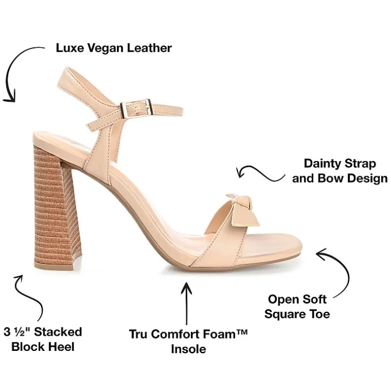 Journee Collection Dianne Womens Round Open Toe Stacked Heel Pumps