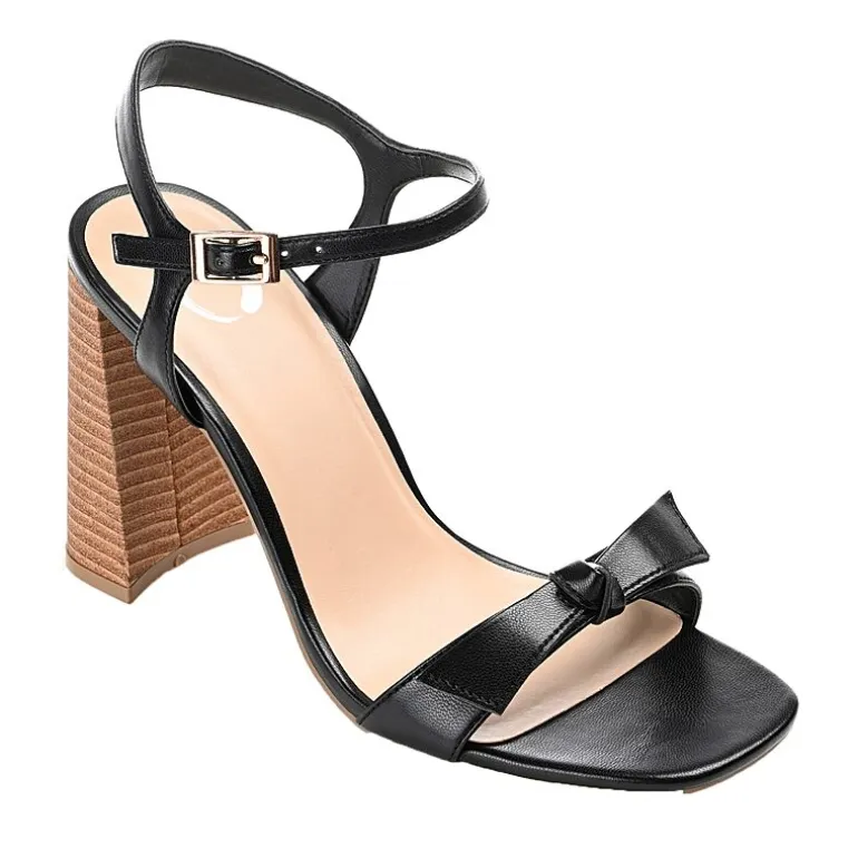 Journee Collection Dianne Womens Round Open Toe Stacked Heel Pumps