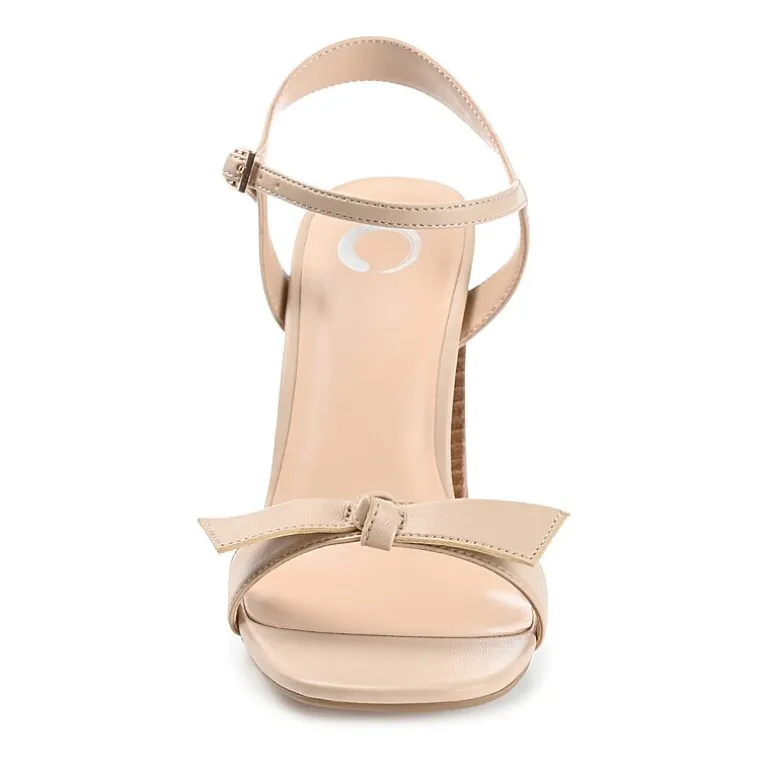 Journee Collection Dianne Womens Round Open Toe Stacked Heel Pumps