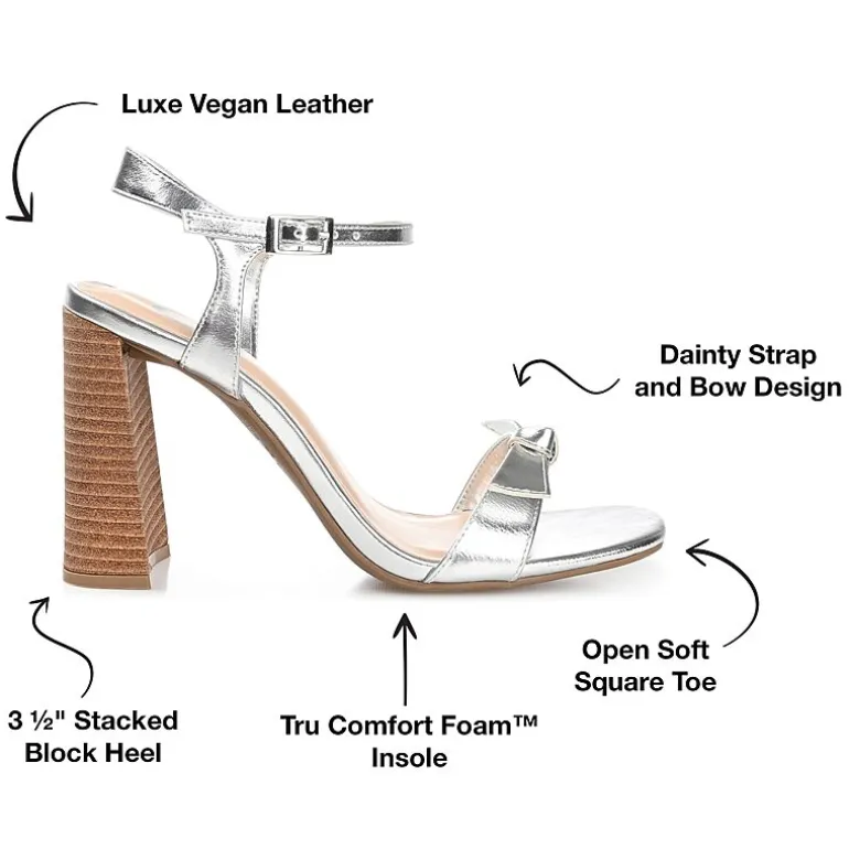 Journee Collection Dianne Womens Round Open Toe Stacked Heel Pumps