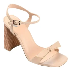 Journee Collection Dianne Womens Round Open Toe Stacked Heel Pumps