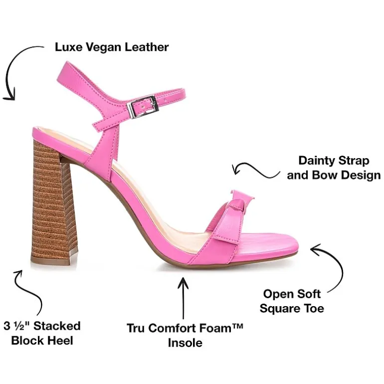 Journee Collection Dianne Womens Round Open Toe Stacked Heel Pumps
