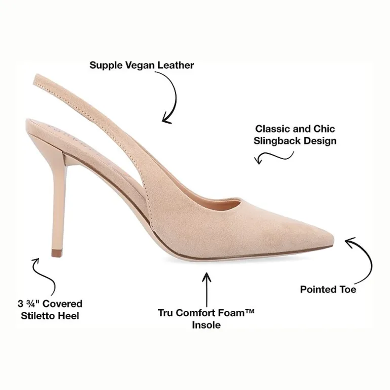 Journee Collection Elenney Womens Pointed Closed Toe Stiletto Heel Pumps