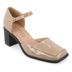 Journee Collection Evangeline Womens Moc Closed Toe Stacked Heel Pumps