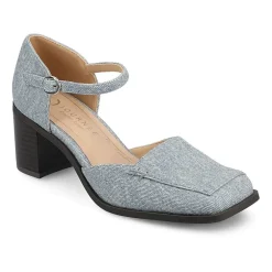 Journee Collection Evangeline Womens Moc Closed Toe Stacked Heel Pumps
