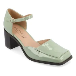 Journee Collection Evangeline Womens Moc Closed Toe Stacked Heel Pumps