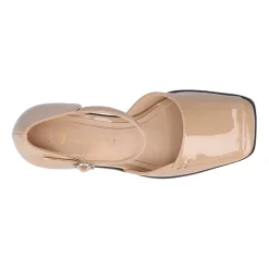 Journee Collection Evangeline Womens Moc Closed Toe Stacked Heel Pumps