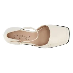 Journee Collection Evangeline Womens Moc Closed Toe Stacked Heel Pumps