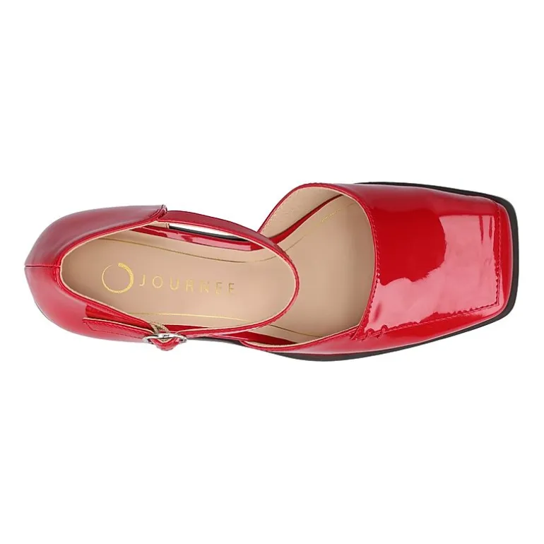 Journee Collection Evangeline Womens Moc Closed Toe Stacked Heel Pumps