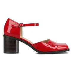 Journee Collection Evangeline Womens Moc Closed Toe Stacked Heel Pumps
