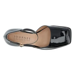 Journee Collection Evangeline Womens Moc Closed Toe Stacked Heel Pumps