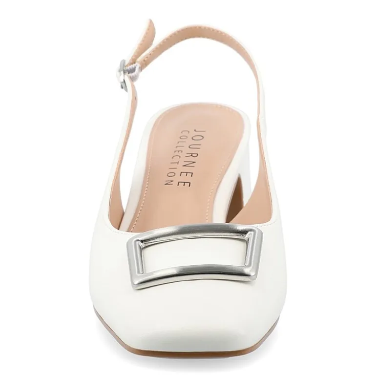 Journee Collection Everlee Womens Square Block Heel Pumps