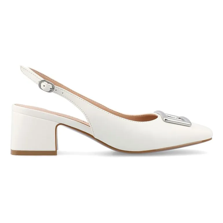 Journee Collection Everlee Womens Square Block Heel Pumps
