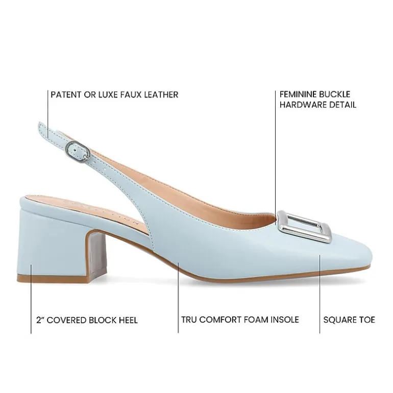 Journee Collection Everlee Womens Square Block Heel Pumps