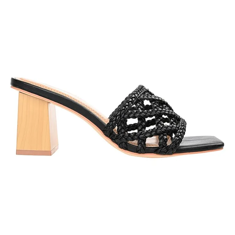 Journee Collection Evvie Womens Round Open Toe Block Heel Pumps