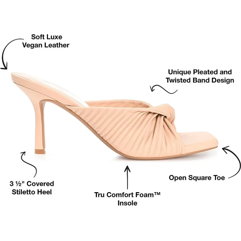 Journee Collection Greer Womens Round Open Toe Stiletto Heel Pumps