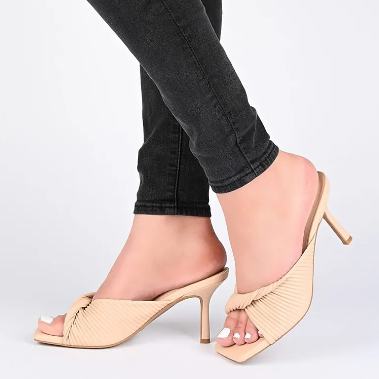Journee Collection Greer Womens Round Open Toe Stiletto Heel Pumps