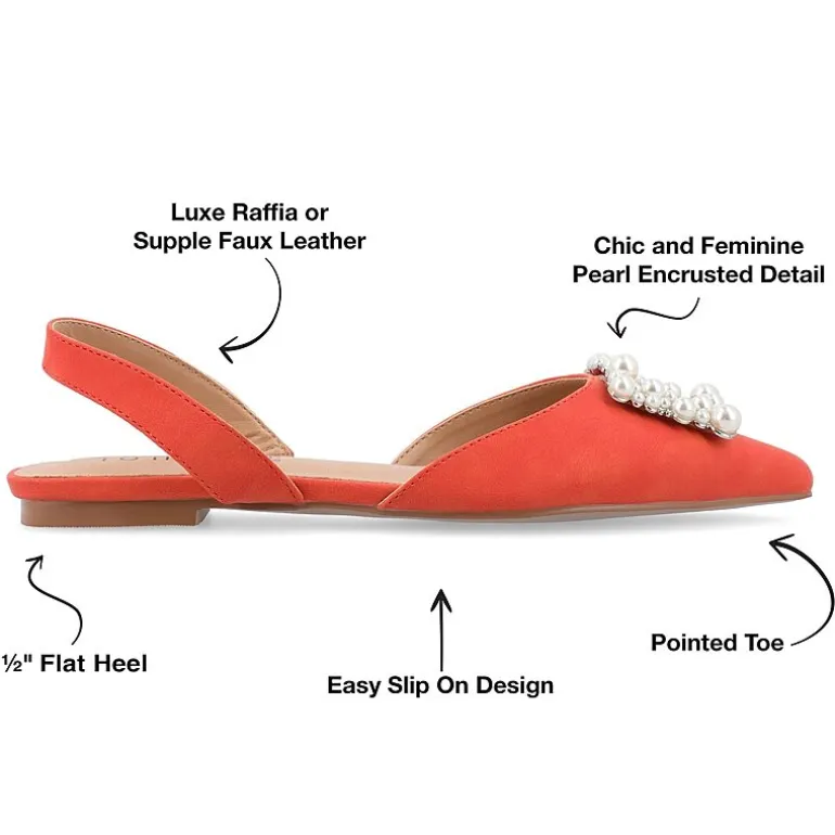 Journee Collection Hannae Womens Pointed Ballet Flats