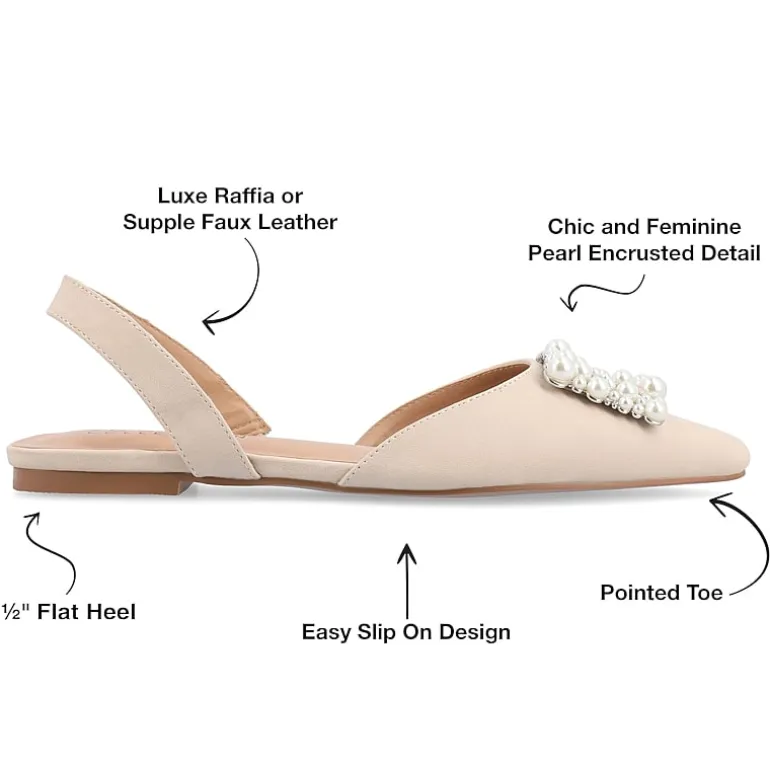 Journee Collection Hannae Womens Pointed Ballet Flats