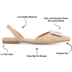 Journee Collection Hannae Womens Pointed Ballet Flats
