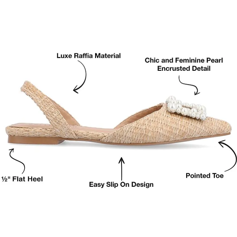 Journee Collection Hannae Womens Pointed Ballet Flats