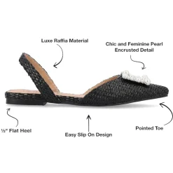 Journee Collection Hannae Womens Pointed Ballet Flats