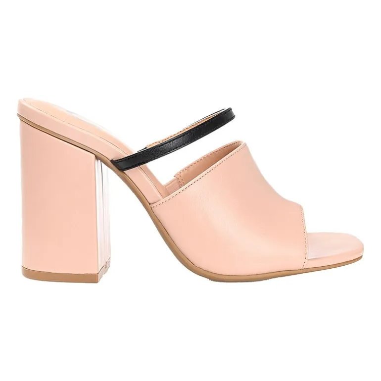 Journee Collection Heiddy Womens Round Open Toe Block Heel Pumps