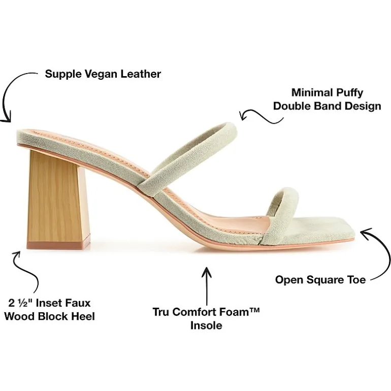 Journee Collection Henrietta Womens Round Open Toe Block Heel Pumps