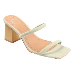 Journee Collection Henrietta Womens Round Open Toe Block Heel Pumps