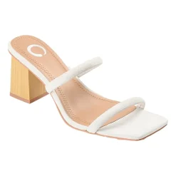 Journee Collection Henrietta Womens Round Open Toe Block Heel Pumps