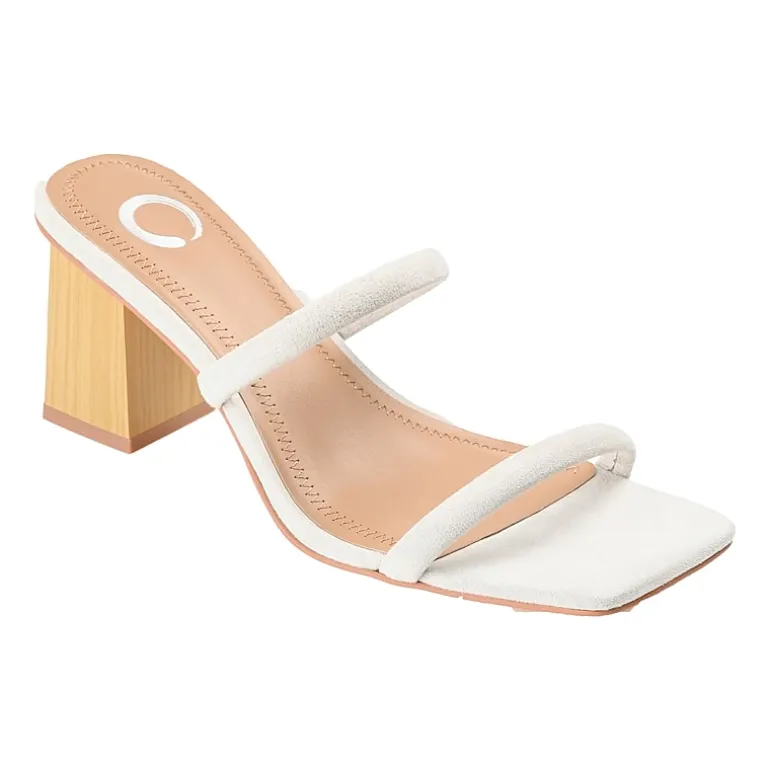 Journee Collection Henrietta Womens Round Open Toe Block Heel Pumps