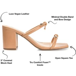 Journee Collection Jessa Womens Round Open Toe Block Heel Pumps