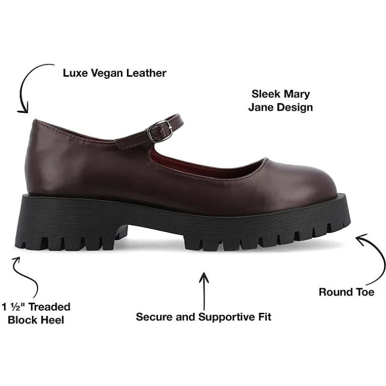 Journee Collection Kamie Womens Round Closed Toe Mary Jane Shoes