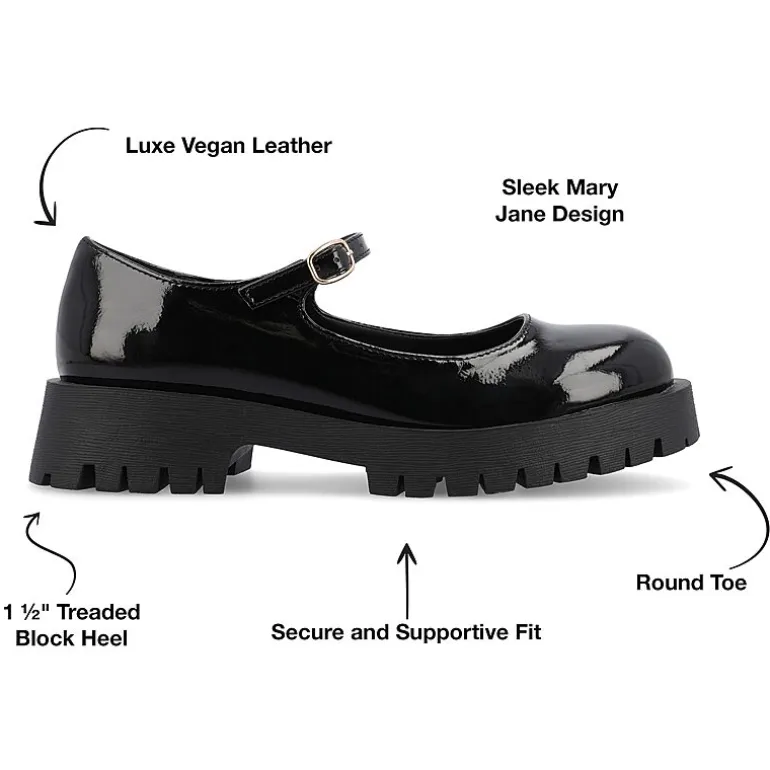 Journee Collection Kamie Womens Round Closed Toe Mary Jane Shoes