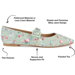 Journee Collection Karissa Womens Round Closed Toe Ballet Flats